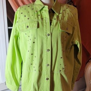 Lime Green Jean Jacket 